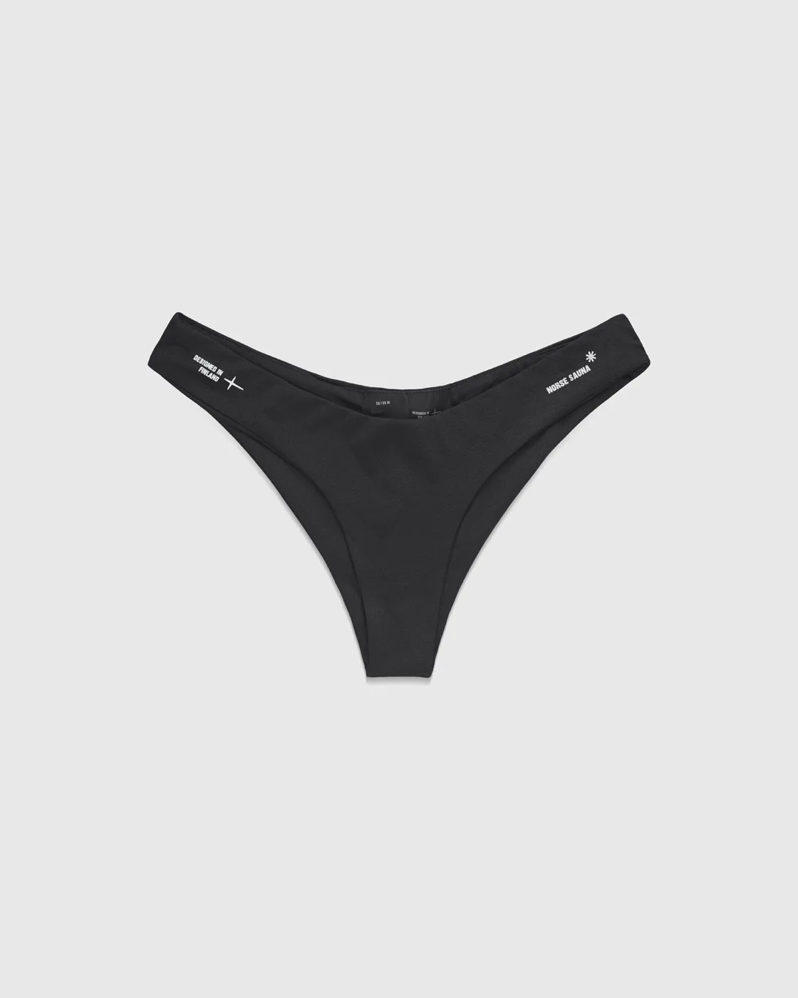 Ukko Sauna Bikini Bottom in black on a grey background